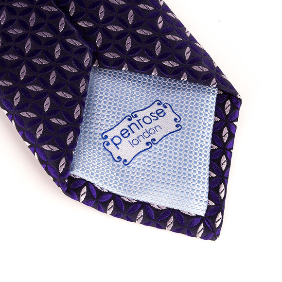 PENROSE WHITE SMOKE PAISLEY TIE | MENS - Picture 3 of 3